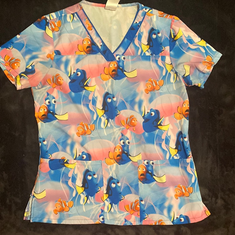 Finding Neon Scrub Top